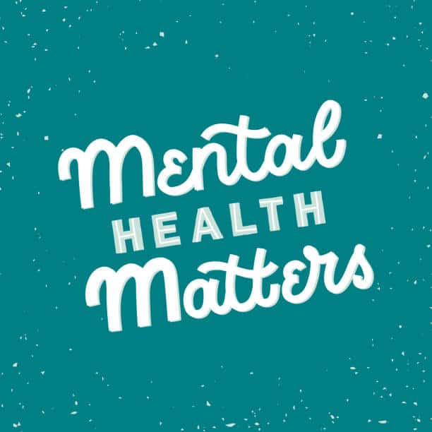 Mental Health Matters in a teal circle 